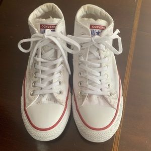 Converse white high tops